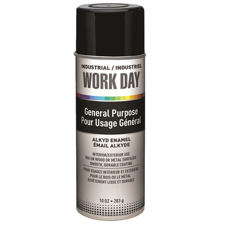 Krylon 16 oz Gloss Black Industrial Work Day Aerosol Enamel