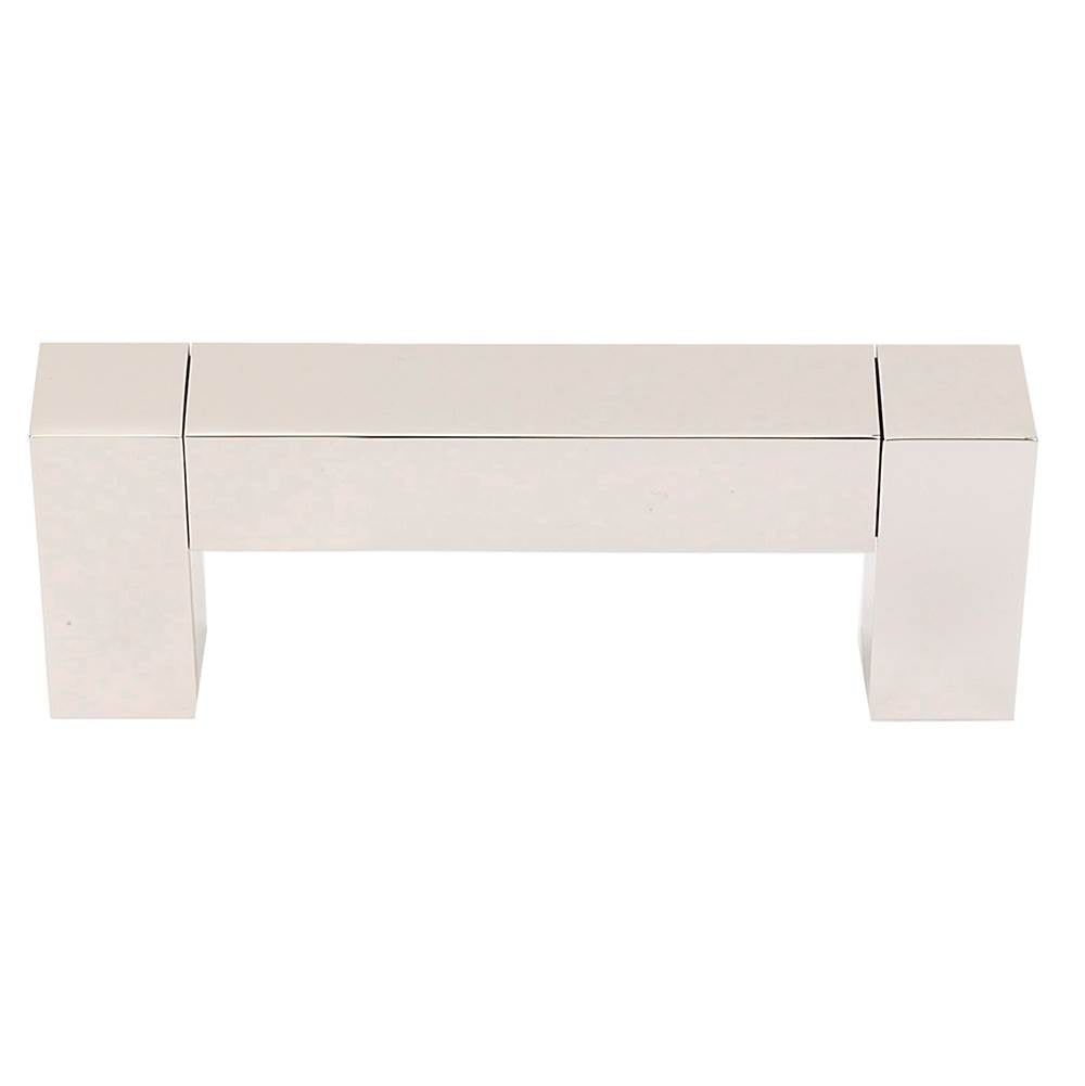 Block 3" Pull w/Polished Nickel Finish