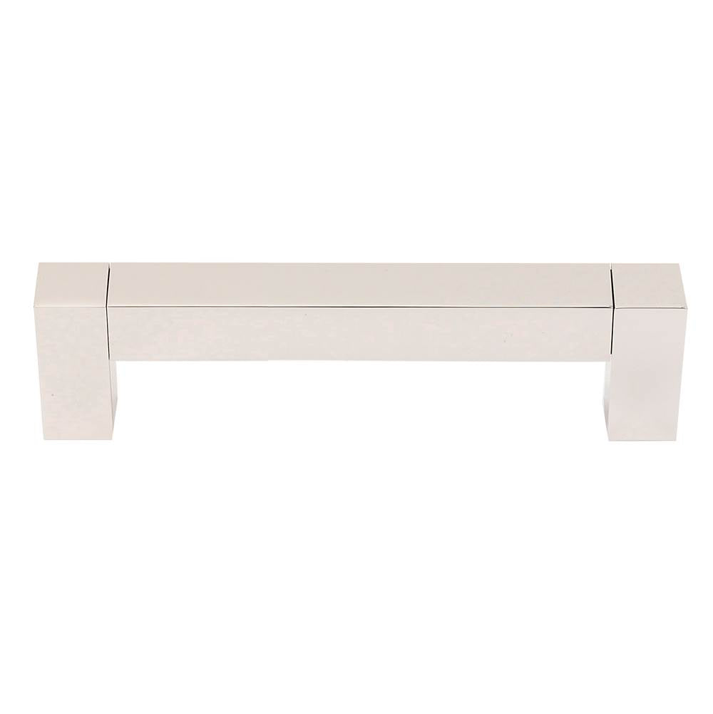 Block 4" Pull w/Polished Nickel Finish