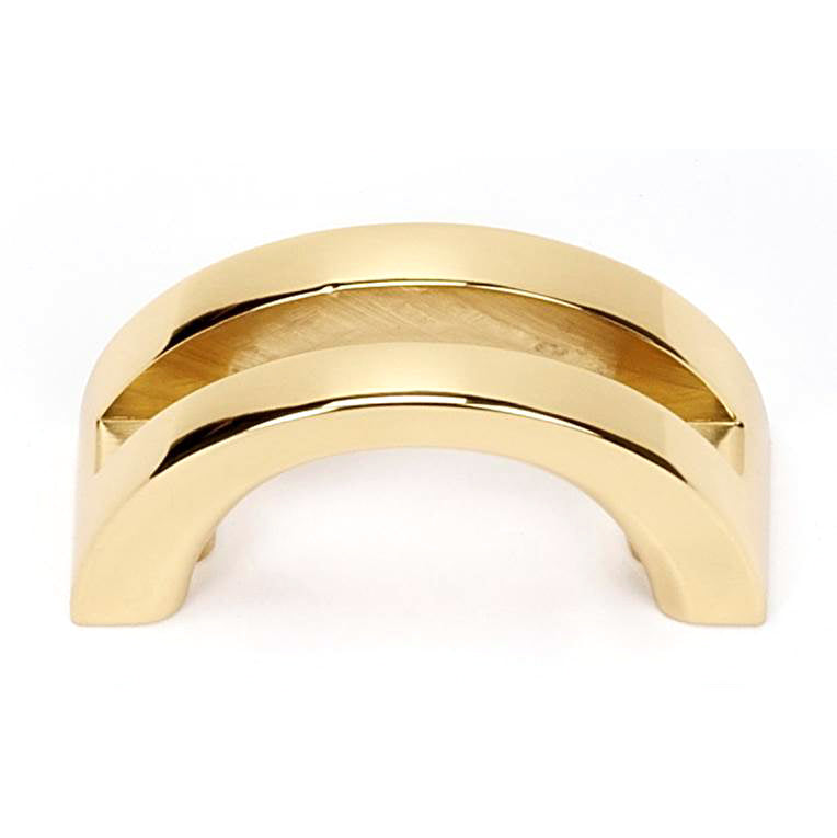 Slit-Top 1-1/2" Pull w/Polished Brass Finish