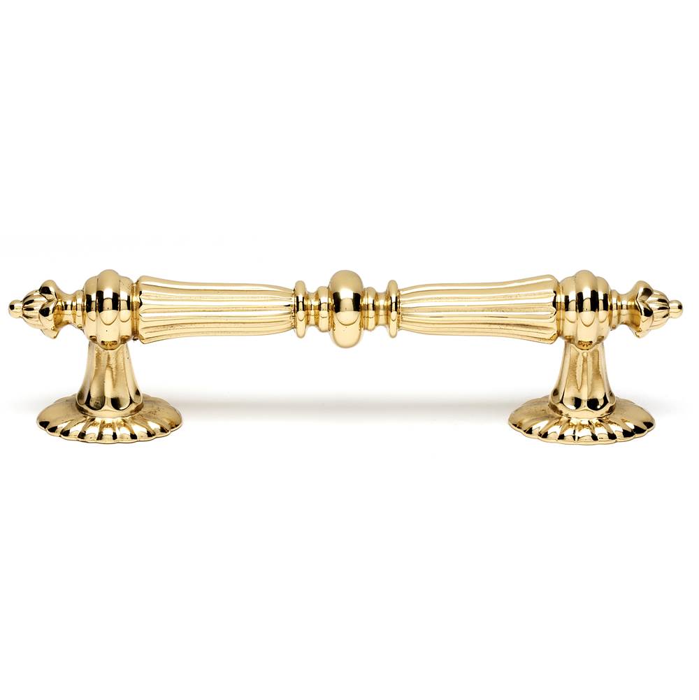 Ornate 4-5/8" Pull w/Polished Brass Finish