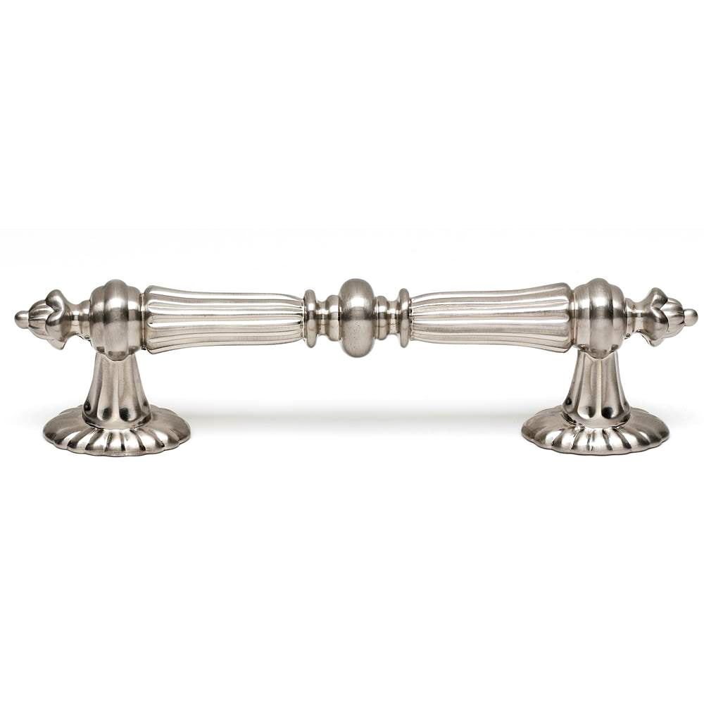 Ornate 4-5/8" Pull w/Satin Nickel Finish