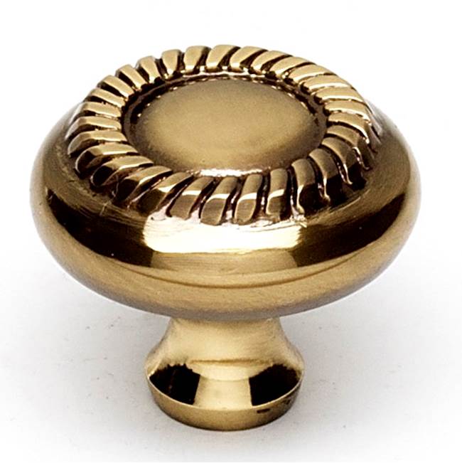 Rope 1" Knob w/Polished Antique Finish