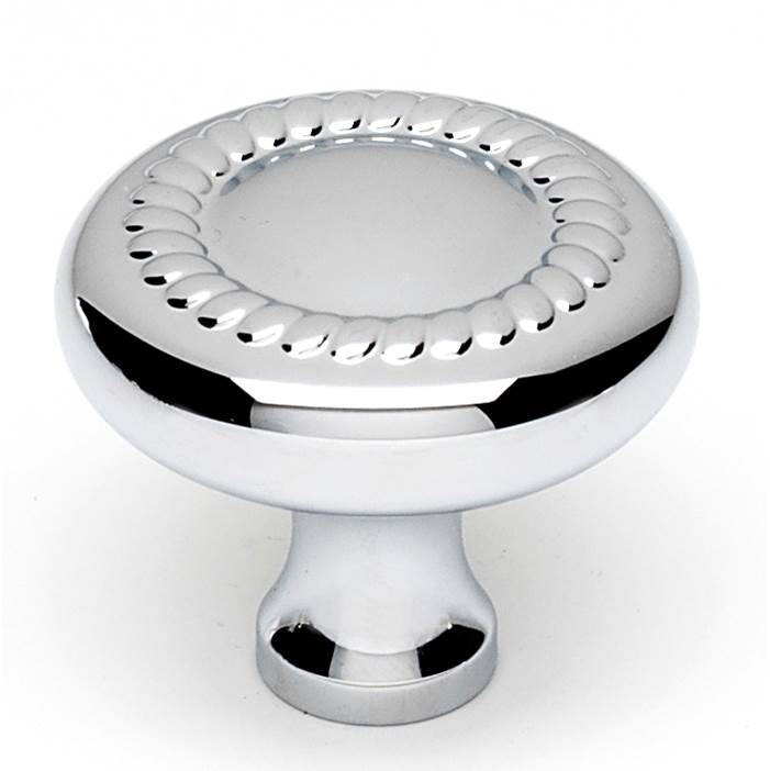 Rope 1-1/4" Knob w/Polished Chrome Finish