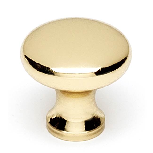 Traditional 3/4" Knob w/Polished Brass Finish
