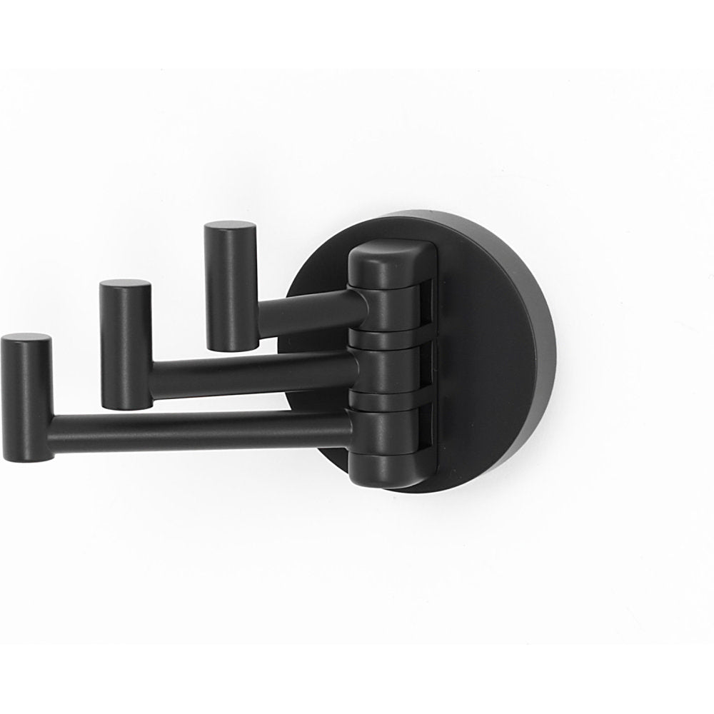 Contemporary I Swivel Robe Hook in Matte Black