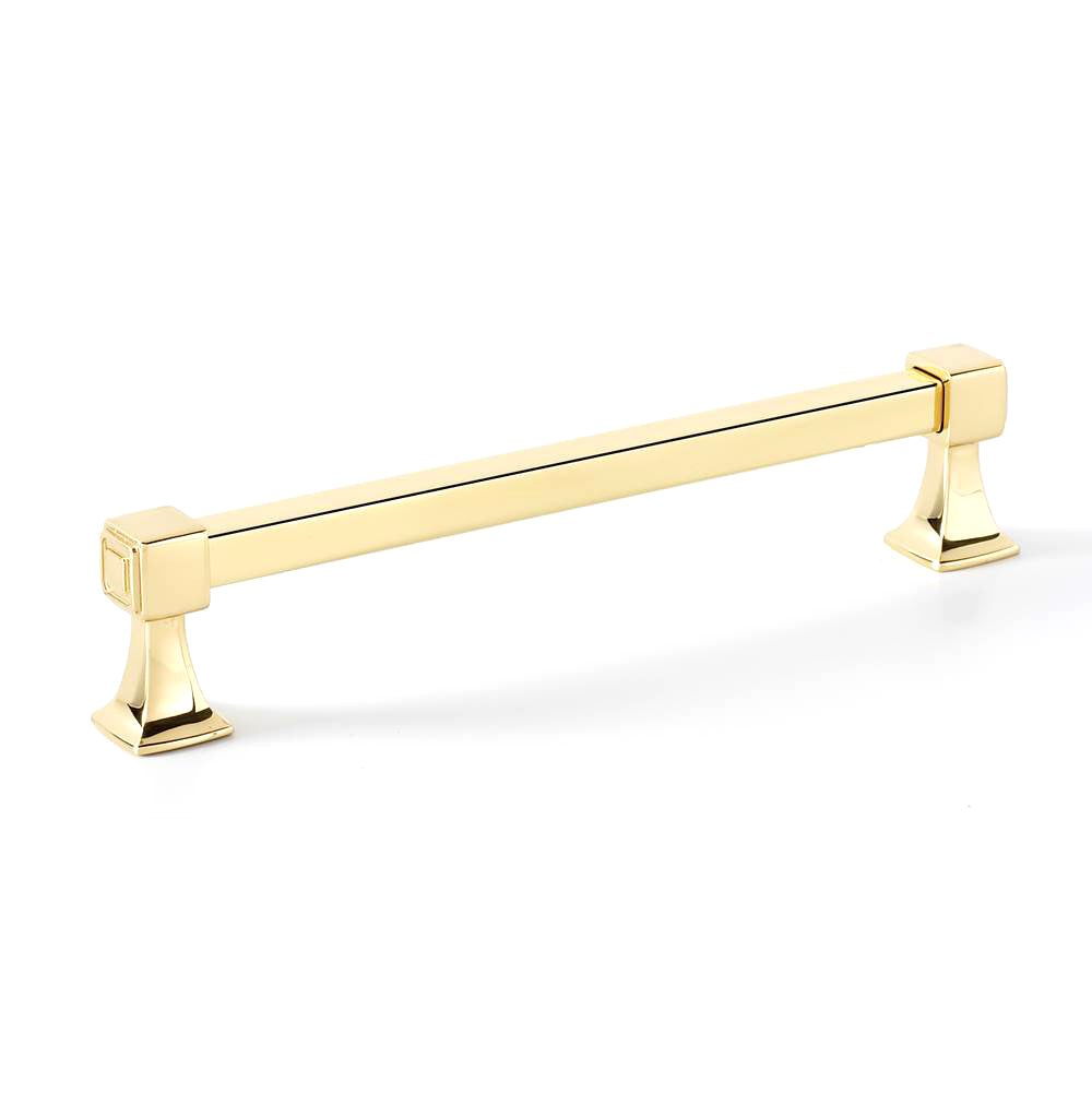Cube 6" Pull in Polished Brass