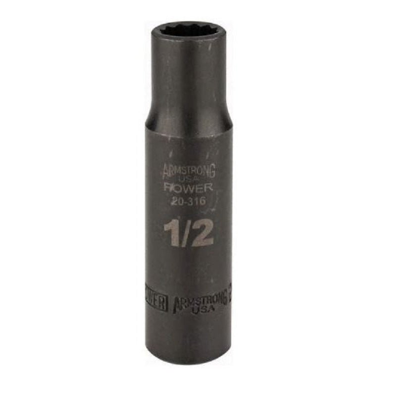 Socket 7/16" 1/2" Drive 12 Point Deep Black Oxide