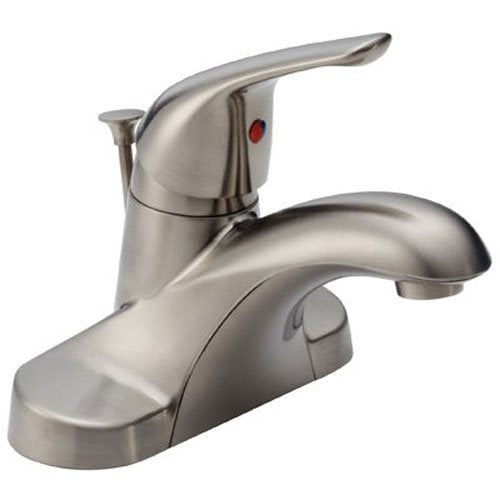 Foundations 4" Centerset Lav Fct in Stainless w/1 Lever Handle