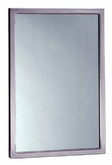 Mirror w/Stainless Steel Angle Frame 24x72