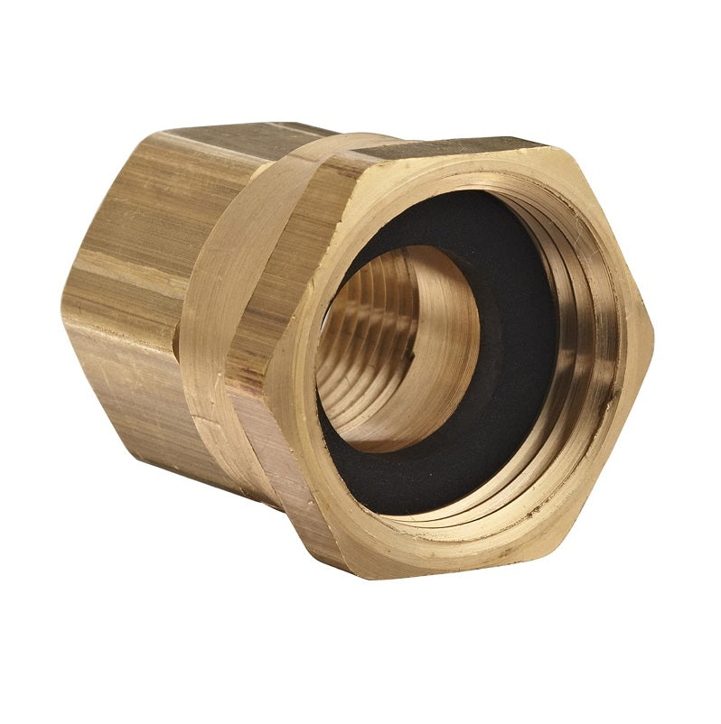 ADAPTER BRASS BAS974 F GHT X 1/2 F NPTF SWIVEL
