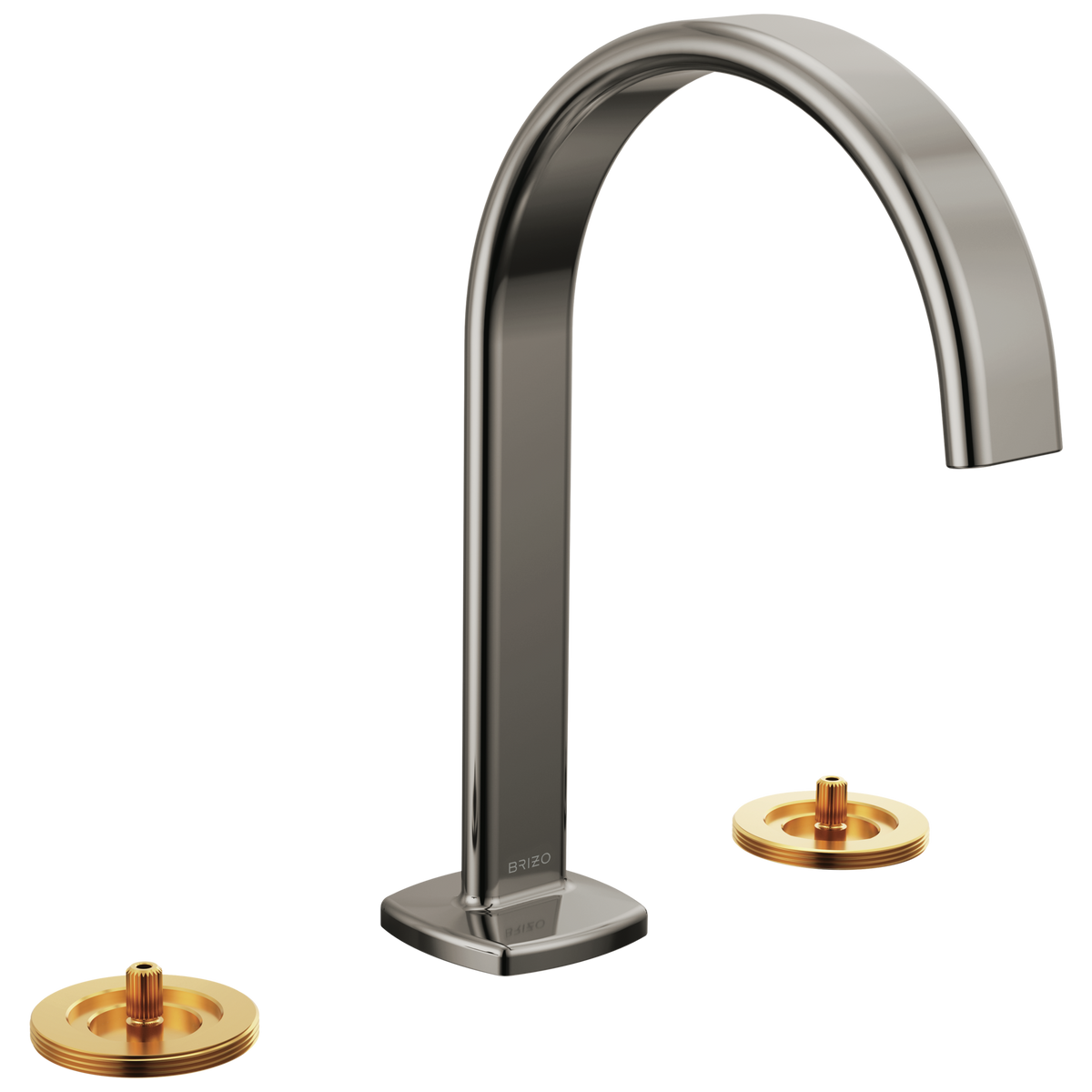 Allaria Widespread Arc Spout Lav Faucet, No Hdl in Black Onyx