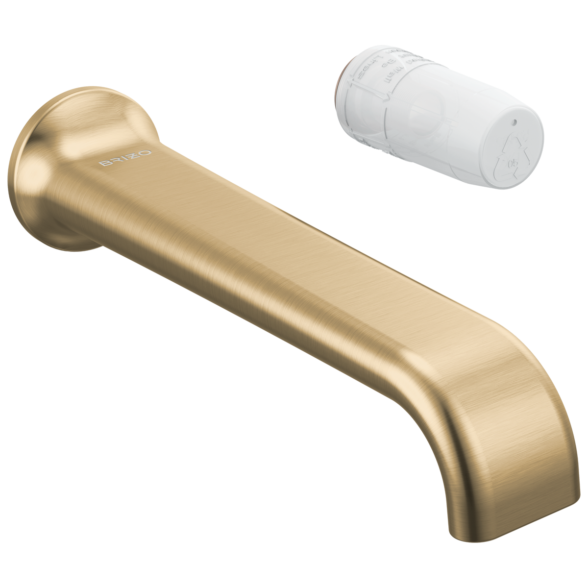 Brizo Allaria Wall Mount Lav Faucet, No Hdl in Luxe Gold