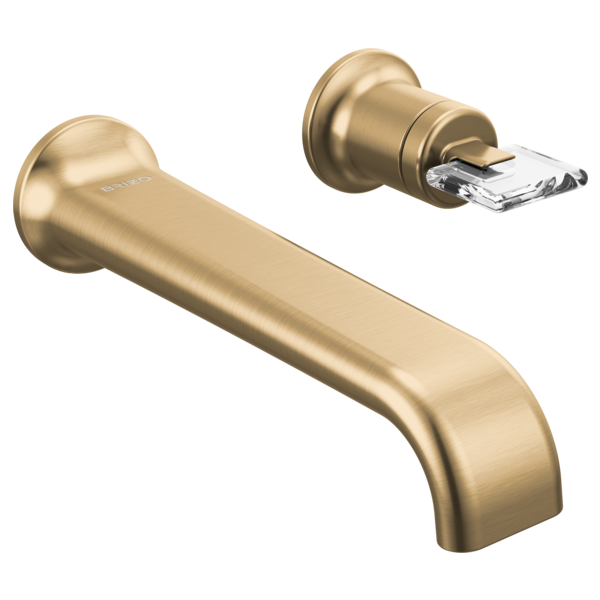 Brizo Allaria Wall Mount Lav Faucet, No Hdl in Luxe Gold
