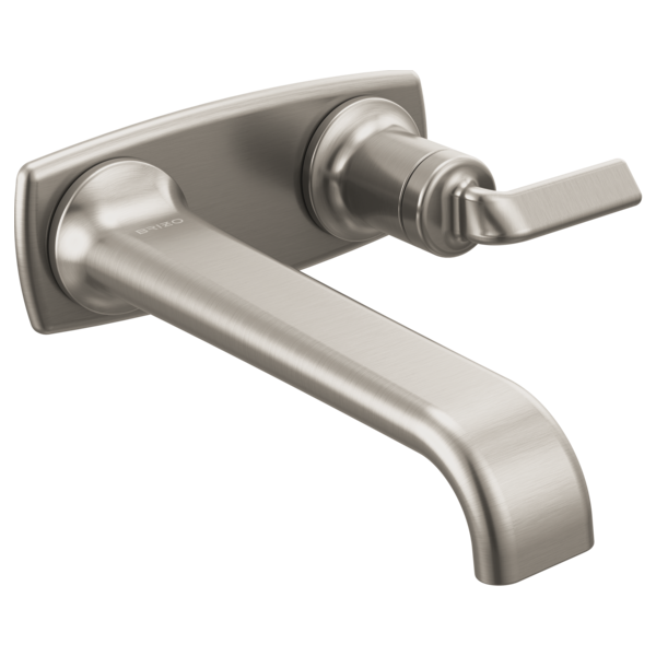 Brizo Allaria Wall Mount Lav Faucet, No Hdl in Luxe Nickel