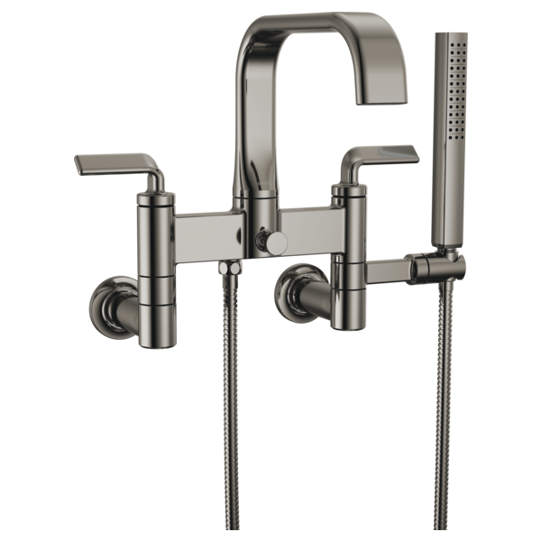 Allaria Tub Filler Trim Kit w/Twist Lever Hdls in Black Onyx