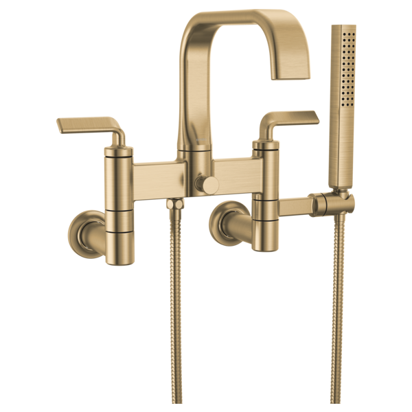 Allaria Tub Filler Trim Kit w/Twist Lever Hdls in Luxe Gold