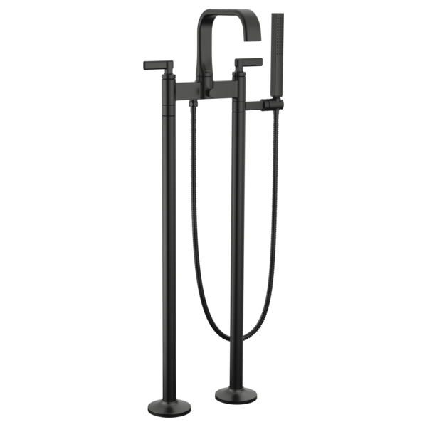 Allaria Tub Filler Trim Kit w/Twist Lever Hdls in Matte Black