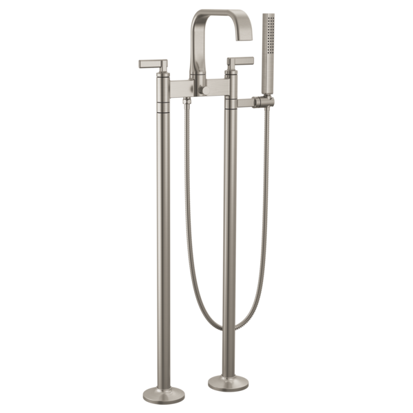 Allaria Tub Filler Trim Kit w/Lever Hdls in Luxe Nickel