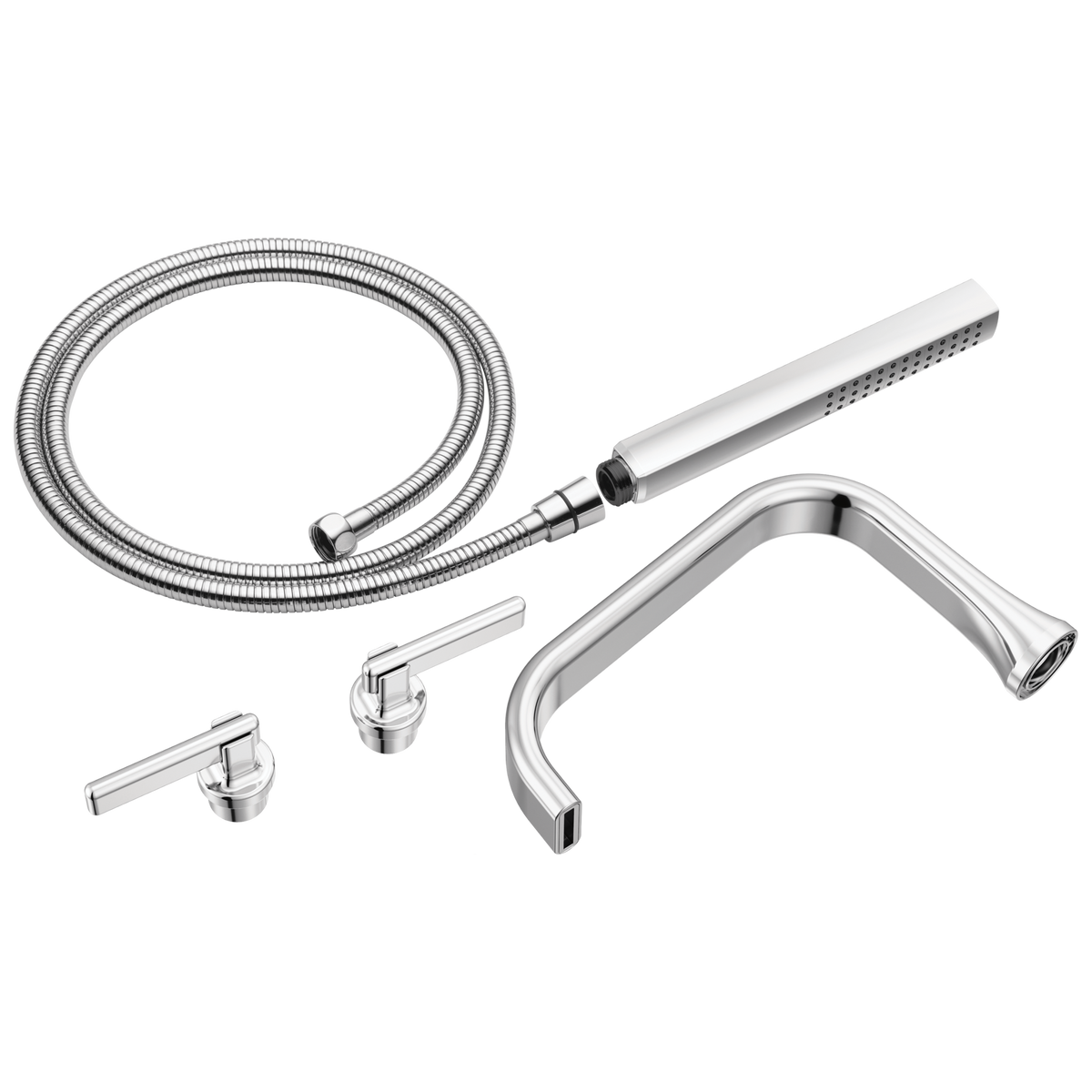 Allaria Tub Filler Trim Kit w/Lever Hdls in Chrome