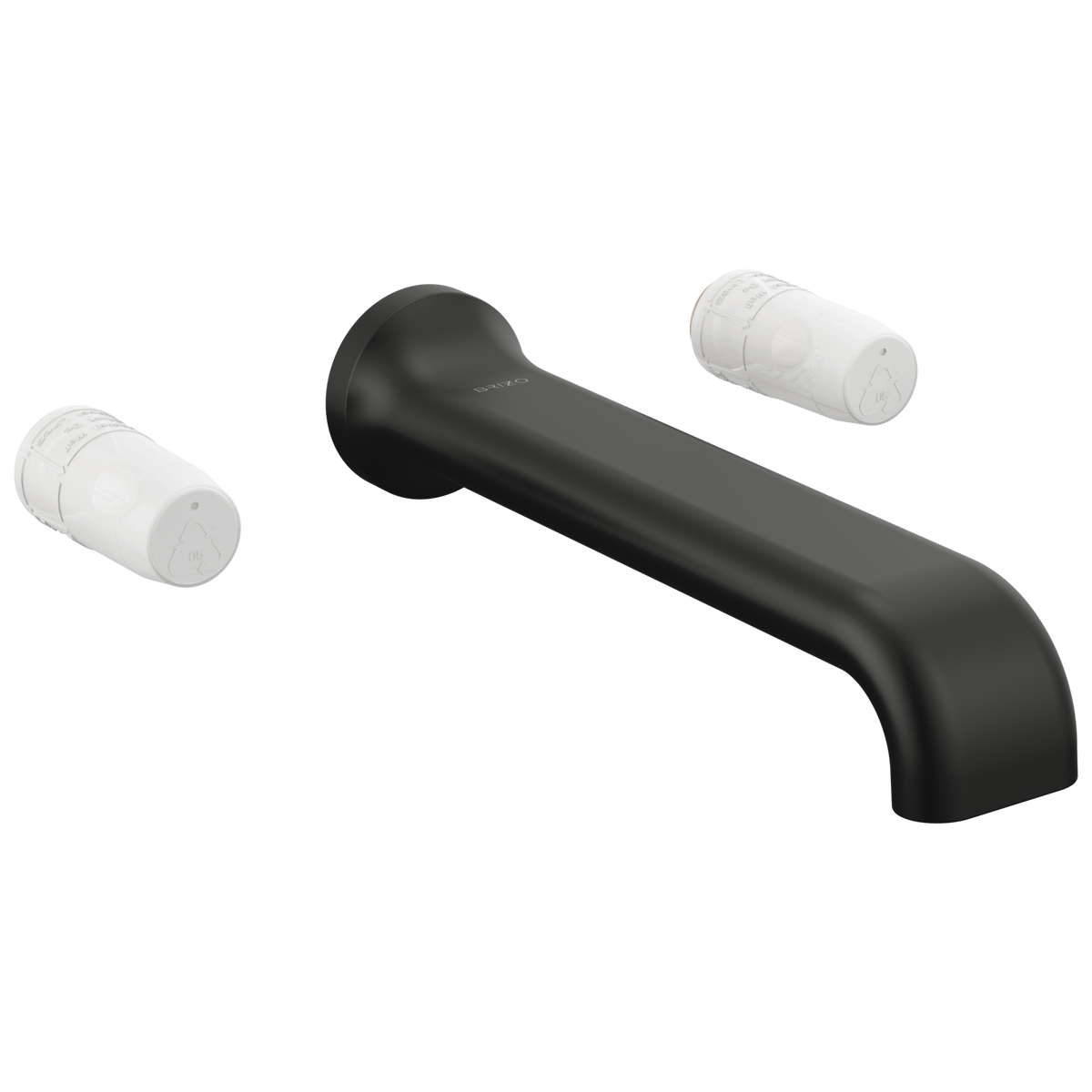 Allaria Wall Mount Tub Filler Trim Only, No Hdls in Matte Black