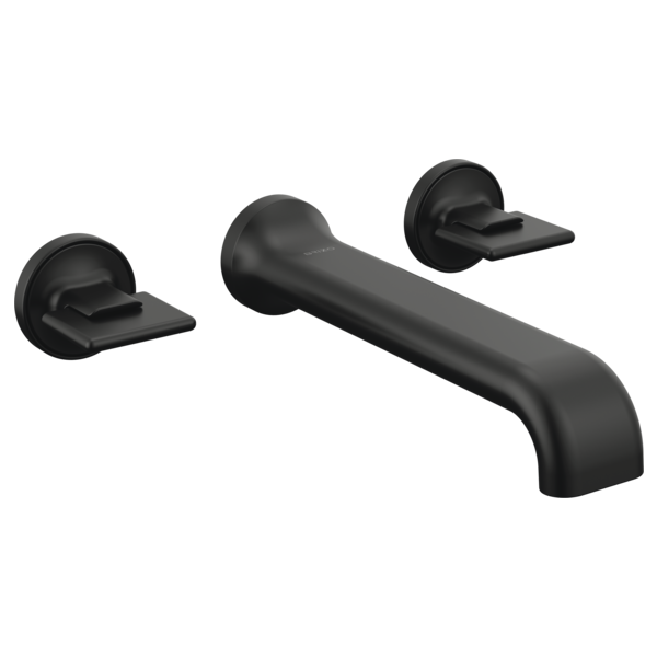 Allaria Wall Mount Tub Filler Trim Only, No Hdls in Matte Black