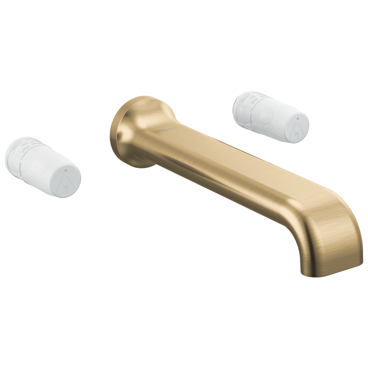 Allaria Wall Mount Tub Filler Trim Only, No Hdls in Luxe Gold