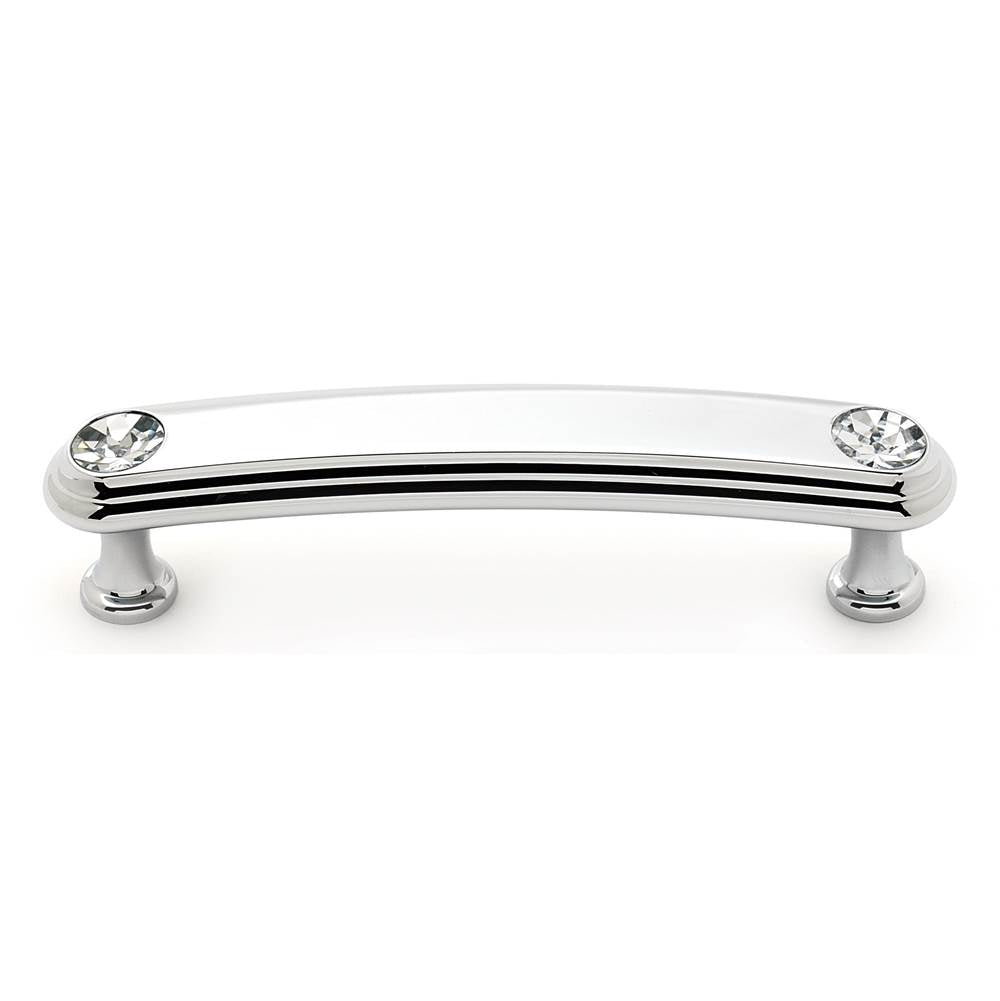 Crystal 3-1/2" Pull in Polished Chrome