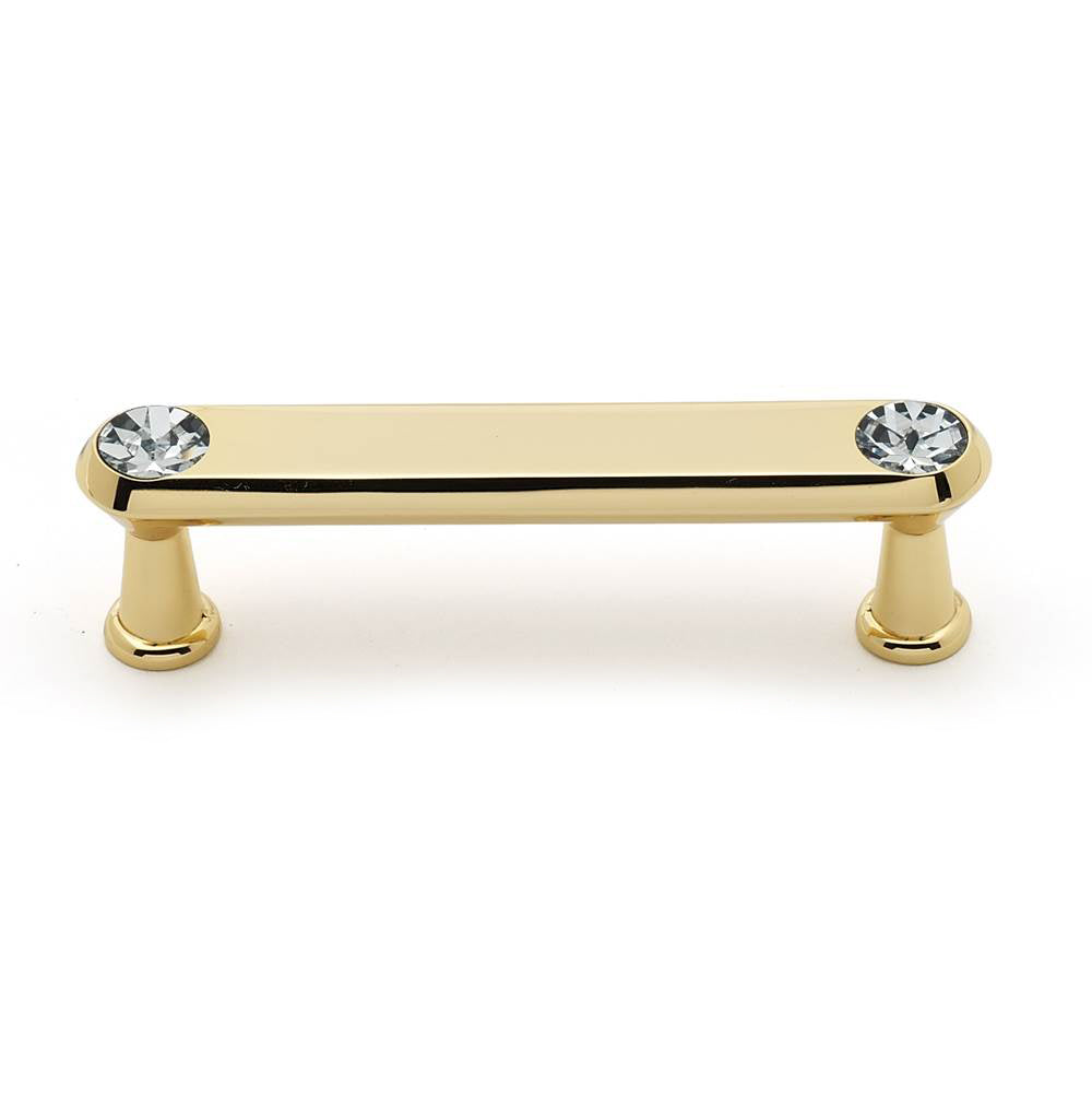 Crystal 3" Pull w/Gold Finish