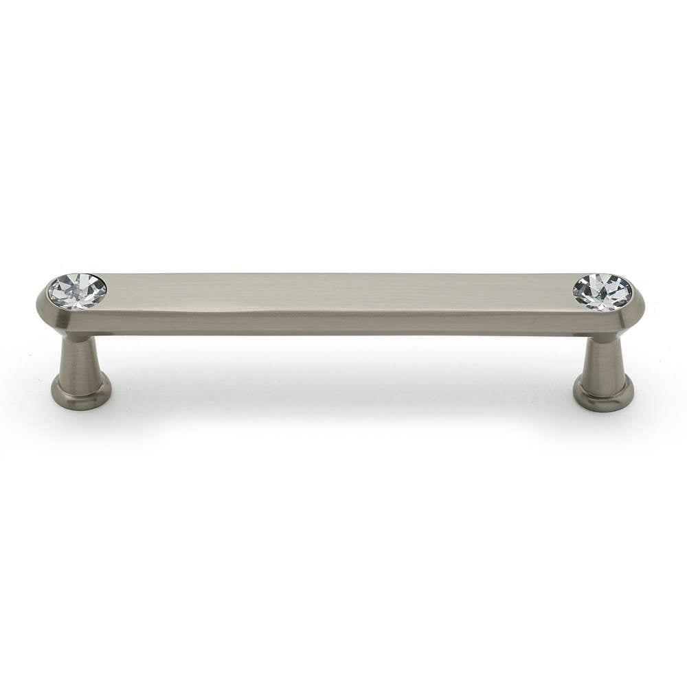 Crystal 4" Pull w/Satin Nickel Finish