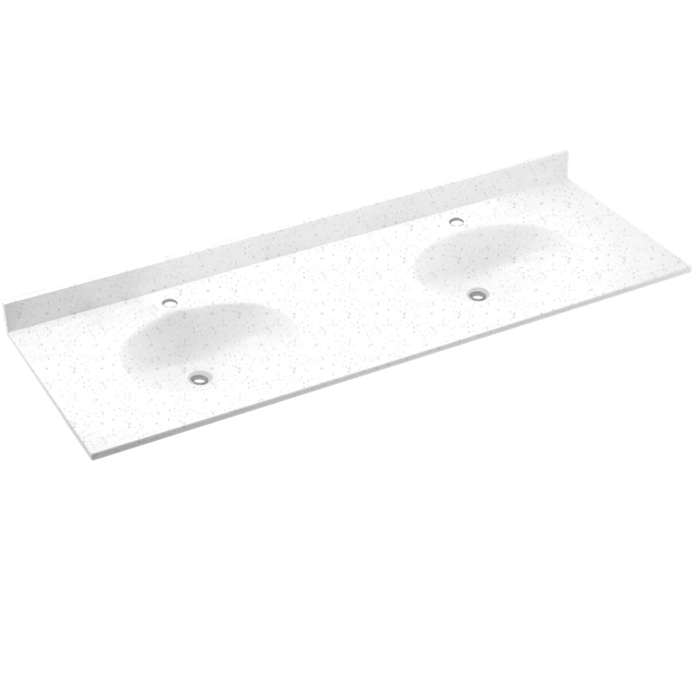 Chesapeake 73x22-1/2" Double Bowl Vanity Top in Arctic Granite
