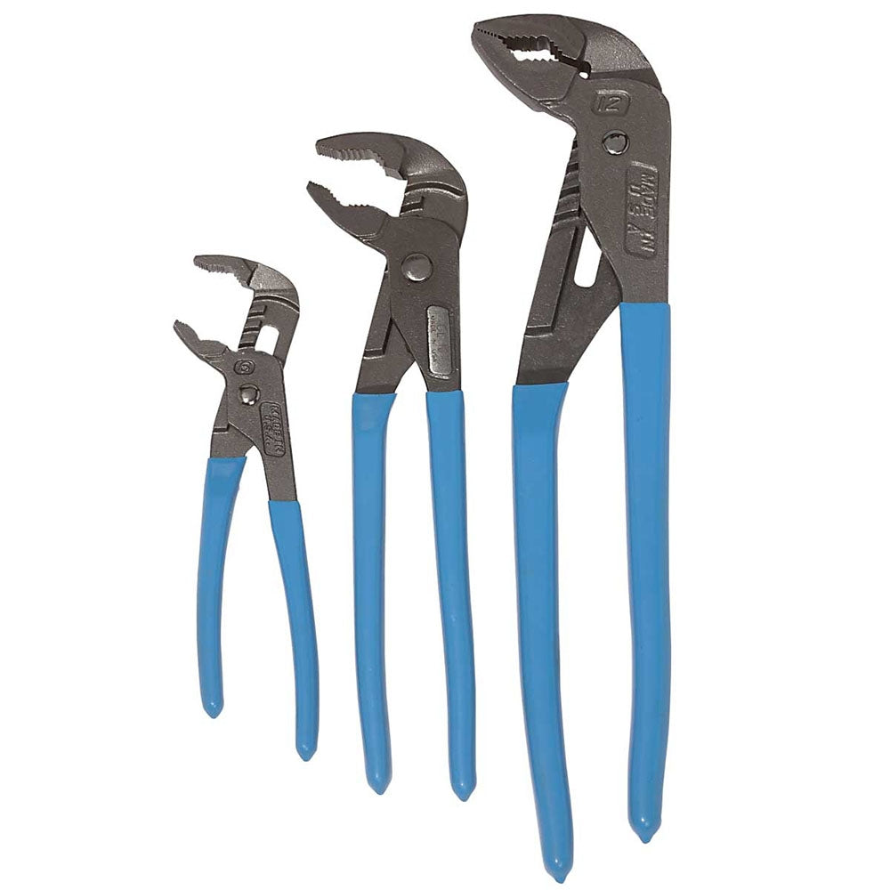 3-pc Griplock Pliers Set 6.5", 9.5" & 12"