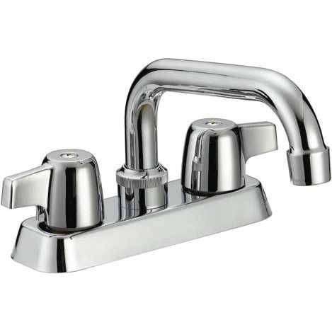 4" Centerset Two Handle Laundry Fct w/Wing Handles in Chrome