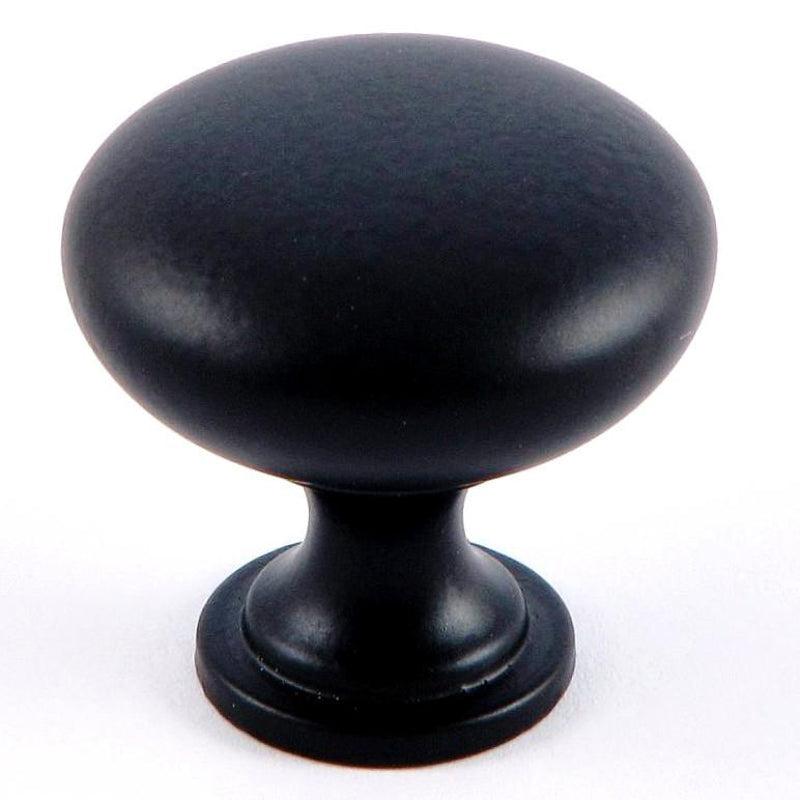 Round 1-1/4" Cabinet Knob in Matte Black