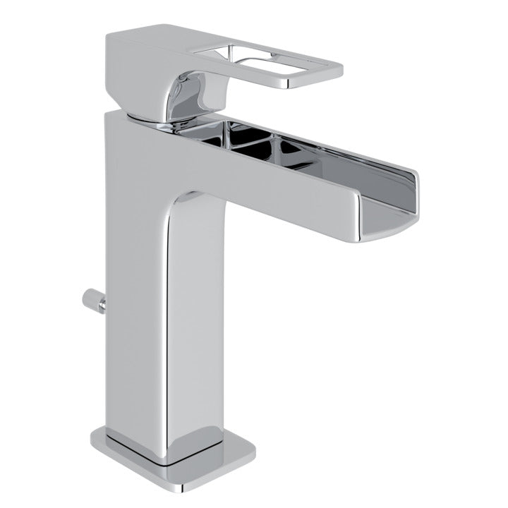 Quartile Single Hole Lav Cascade Waterfall Faucet in Chrome