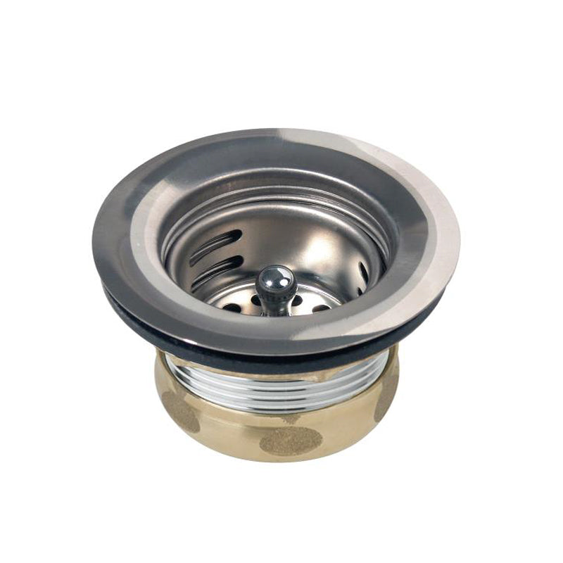 Dayton Drain 3-1/2 Stainless Steel w/Basket Strainer & Stopper