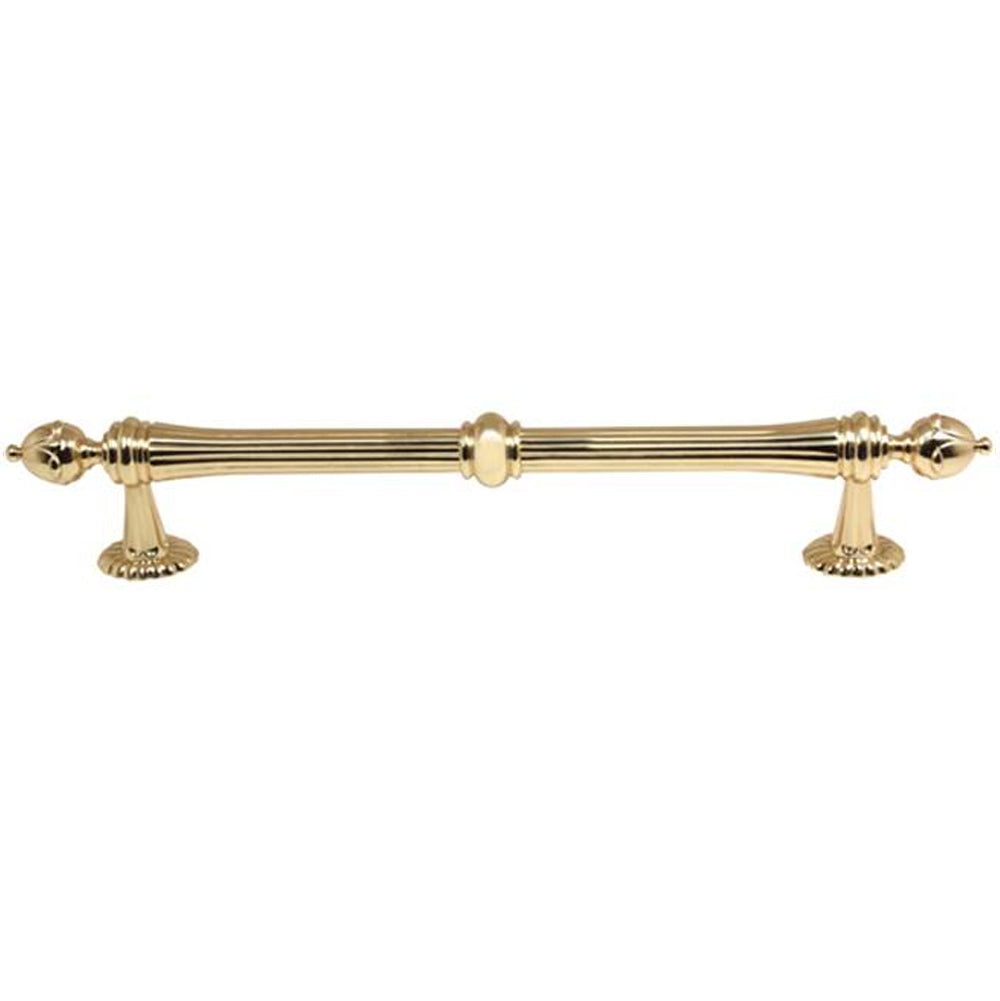 Ornate 8" Appliance Pull w/Polished Brass Finish