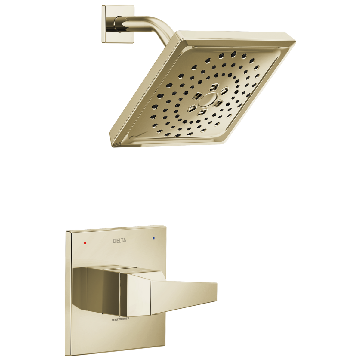 Trillian Shower Trim W/Multi-Function Showerhead In Lumicoat Polished Nickel