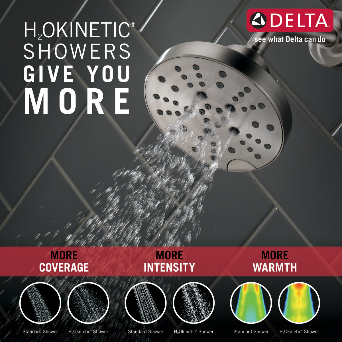 Galeon Shower Trim W/Multi-Function Showerhead In Brilliance Stainless