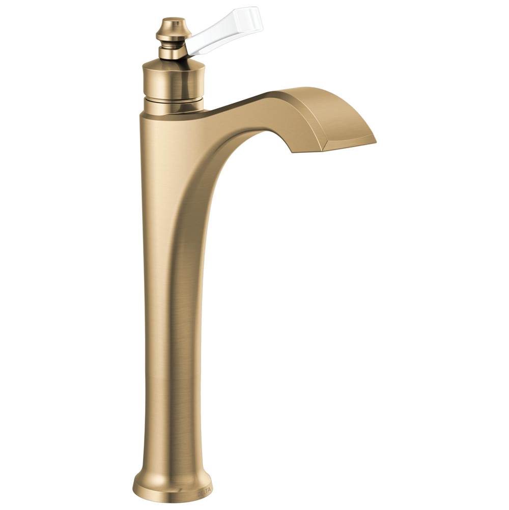 Dorval Single Lever Handle Vessel Faucet in Bronze/Porcelain
