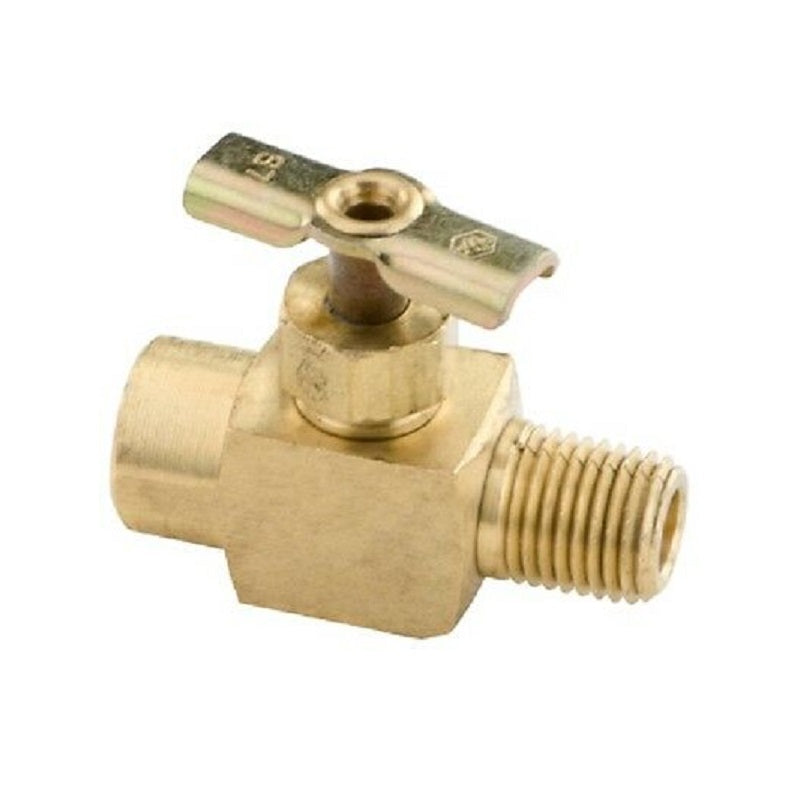 Needle Valve 1/4" Brass MPTXFPT Max Pressure 150 PSI