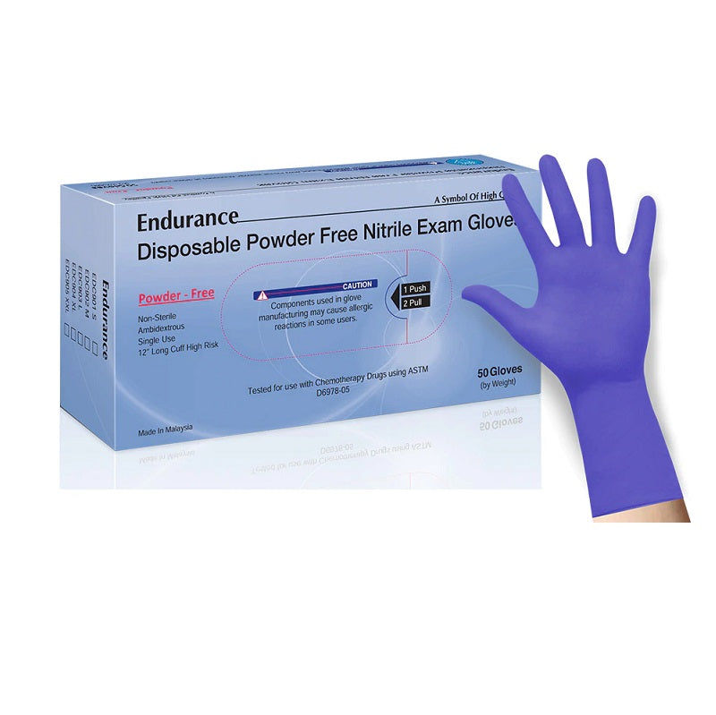 GLOVE 9 MIL NITRILE EDC900 X-LARGE POWDER FREE