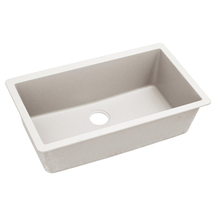 Quartz Luxe 33x18-7/16x9-7/16" Single Bowl Sink in Ricotta