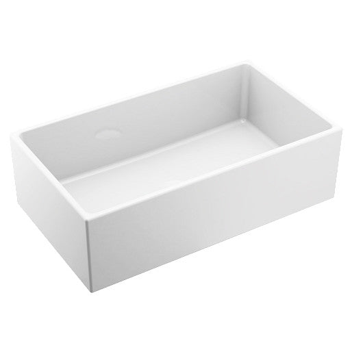 Fireclay 33x19x10" Apron Front Sgl Bowl Kitchen Sink White