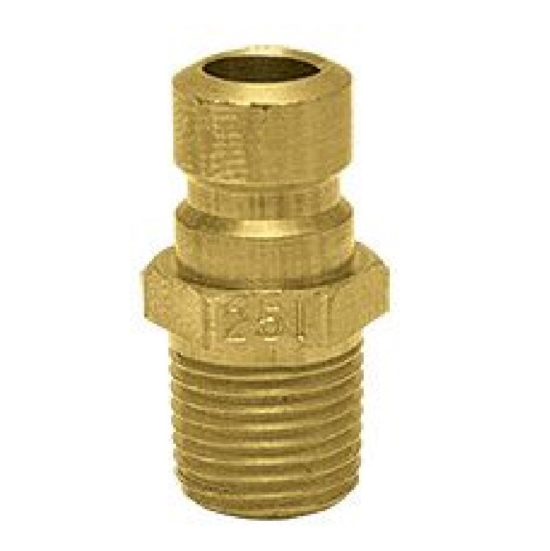 PLUG 1/4X3/8 MPT BRASS - FP253 FJT SERIES - STRAIGHT-THRU