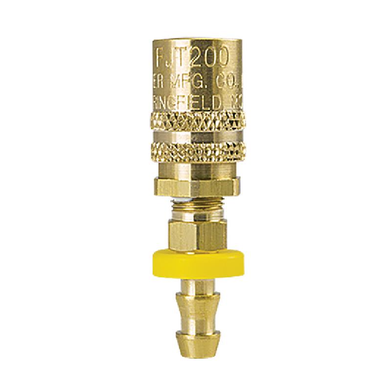 SOCKET 1/4X3/8 ID BRASS - FS206P PUSH-ON HOSE STEM - STRAIGHT THRU