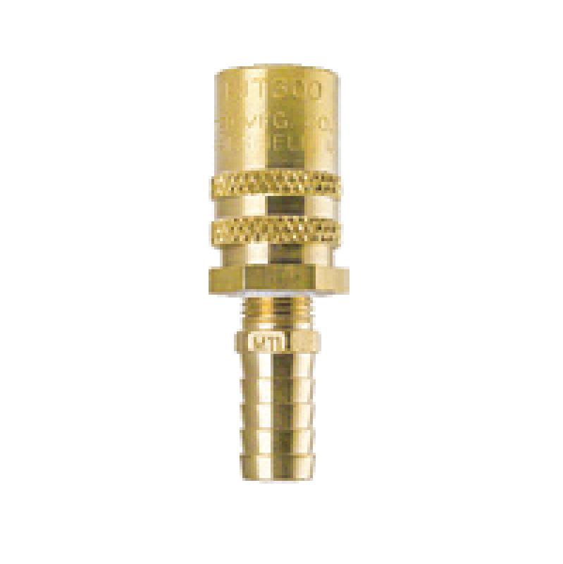 SOCKET 3/8X3/8 ID BRASS HOSE STEM FS306 - STRAIGHT THRU - FJT SERS