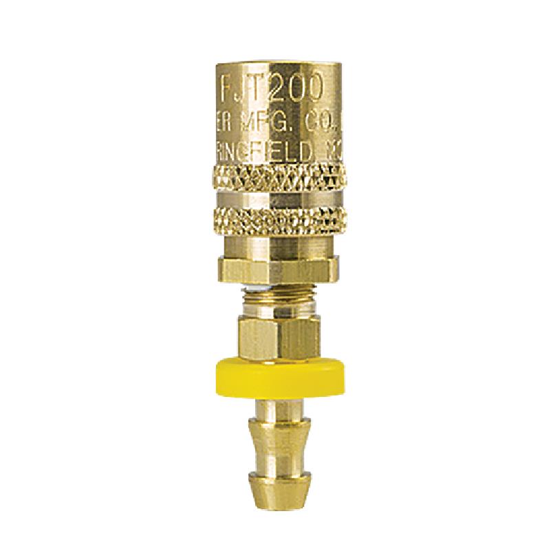 SOCKET 3/8X1/2 ID BRASS - FS308P PUSH-ON HOSE STEM - STRAIGHT THRU