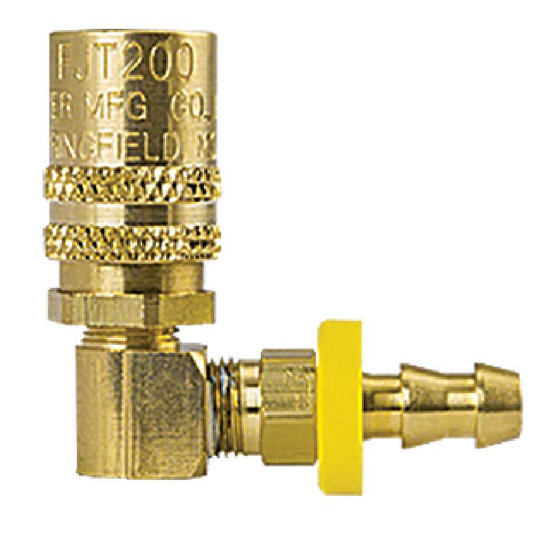 SOCKET 3/8X1/2 BRASS - FS318P 90 DG - PUSH-ON HOSE STEM