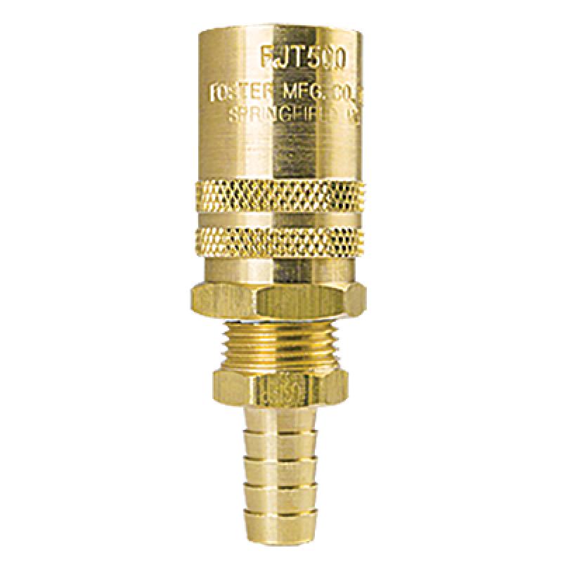 SOCKET 1/2X3/4 ID BRASS HOSE STEM FS506 - STRAIGHT THRU - FJT SERS